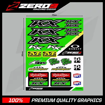 Kawasaki Stickers Motocross Stickers Sticker Sheet Mx Stickers #ztss-hus-01 • £11.95