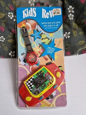 Rare Vintage Kids Row Lcd Hand-held Racing Car Game And Wrist Watch Sealed • £10