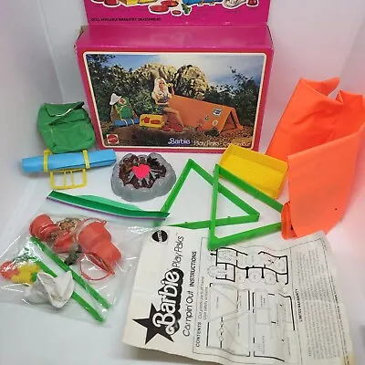 Vintage 1978 Barbie Play Paks Campin' Out Set Mattel No 2318 2320 Missing Parts • $19.50