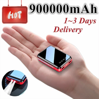 $23.99 • Buy Portable Mini Power Bank 900000mAh Battery 2USB Charger External Fast Charging