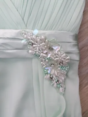 Mint Green JENNY PACKHAM PROM / BRIDESMAID DRESS SIZE 10 • £25