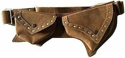 Brown Leather Hunter Waist Bag Belt Waist Bag For SPORTS Hiking Travel1 • $60.47