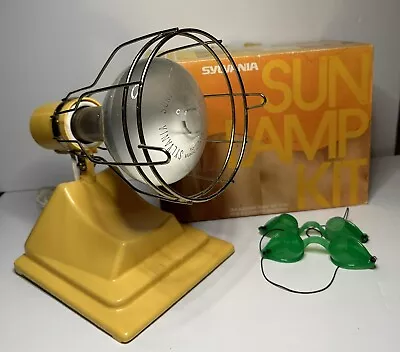 Vintage WORKING Sylvania Sun Lamp Kit /  Box Bulb & Goggles • $59