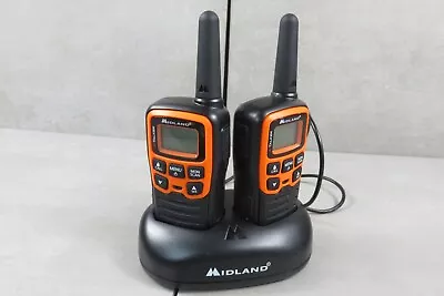 Midland X-talker T51A Two Way Radios Walkie Talkie W Charging Base Battery • $20.69