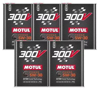 Motul 300V POWER RACING 5W30 10L Fully Synthetic Racing Engine Motor Oil 5 X 2L • $174.96