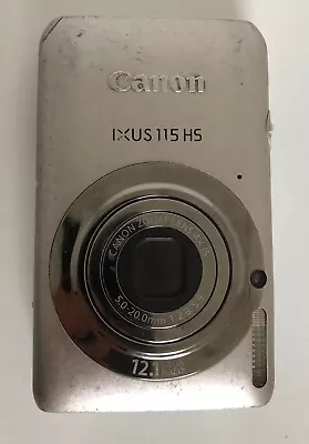 Canon Digital Camera IXUS 115 HS - See Description - For Spares Or Repair • £24.99