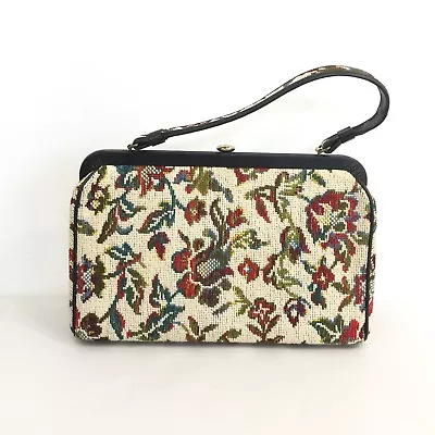 Vtg 60s 70s Kadin Tapestry Purse Handbag Needs Handle Repair 13 X 8 X 4 Gorgeous • $29.99