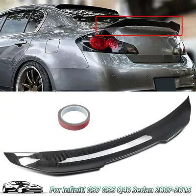 Carbon Look Duckbill Rear Trunk Spoiler For Infiniti G35 G25 G37 Q40 07-15 PSM • $89.88