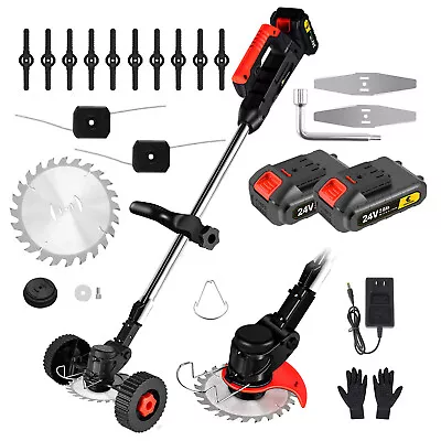 Latest Cordless Weed Eater Electric Brush Cutter Lawn Edger Grass String Trimmer • £34.99