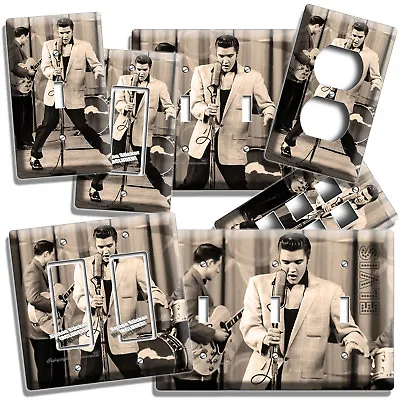 Elvis Presley Singing Live Concert Light Switch Plate Outlet Room Art Home Decor • $17.99