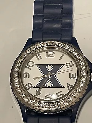 Xavier University Wrist Watch W/ CZ Bezel Good Condition Need Battery  As Is • $30