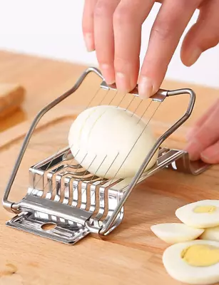 1pc Stainless Steel Hard Boiled Eggs Slicer Cutter Mushroom Egg Kitchen Chopper • $5.99