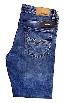 Men's Diesel Larkee Slim Fit Denim Blue Jeans W::32 To 38L:: 3032 • £34