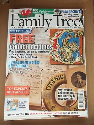 4 Family Tree Magazines - 2012 - January + February + March + April • £4