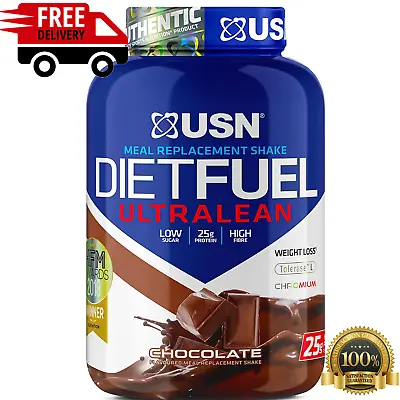 £46.99 • Buy USN Diet Fuel UltraLean Protein Powder Chocolate 2KG Meal Replacement Shake NEW