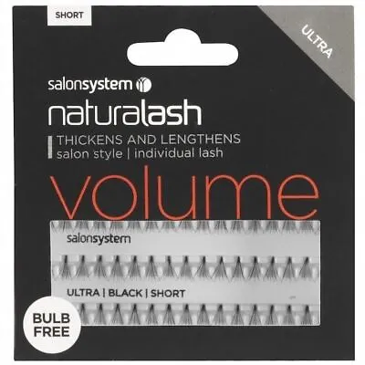 Salon System Ultra Black Individual Lashes - Bulb Free Flare Falsies - Short • £5.99