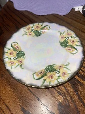 Vintage Ucagco Iridescent Porcelain China Plate-March Daffodil • $12