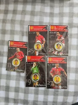 5 Man Utd Player Medals 2005 / 2006 Manchester Evening News Coin Collection • £15