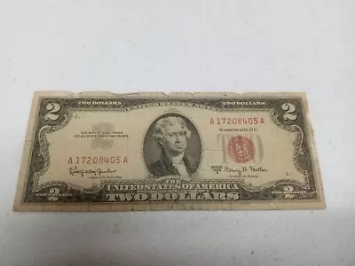1963-A Red Seal $2 Two Dollar Bill • $8.99