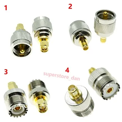 UHF SO-239 PL259 To SMA Male Female Jack Plug Connector Coax RF Coaxial Adapter • $2.79