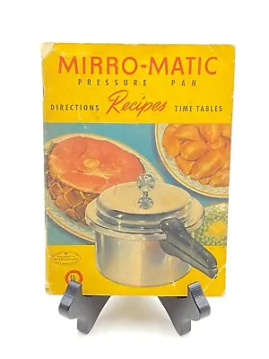 Vintage 1947 Mirro-Matic Pressure Pan Directions Recipes Cookbook Time Tables • $5