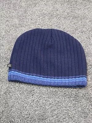 Vintage Nike Beanie Hat Stocking Cap Blue Striped One Size Y2K Baggy Streetwear • $17.95