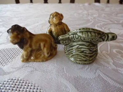 3 Wade Whimsies Lion Monkey Tortoise Used • £1.50