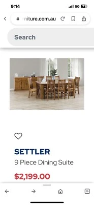 $1000 • Buy Dining Table And 8 Chairs