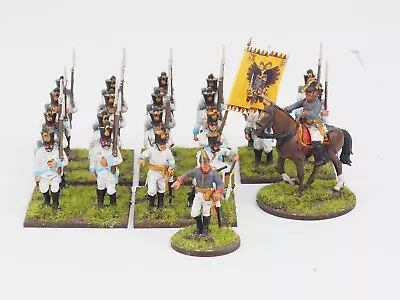 Victrix 28mm Napoleonic Austrian Infantry & Command. 22 Figs. Painted. Blue 296 • £60