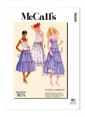 McCalls Sewing Pattern 8306 Tops Skirts Vintage Style 6-8-10-12-14 • £15.49