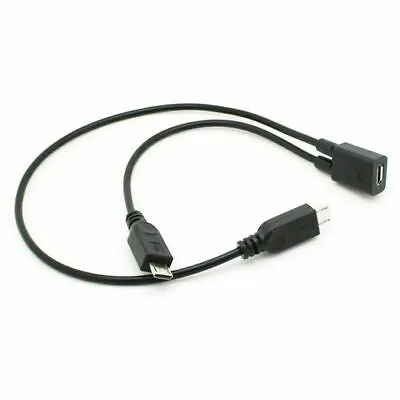 CY  2 Micro USB Male To Micro USB Female  Splitter Extension Charge Cable • $6.45
