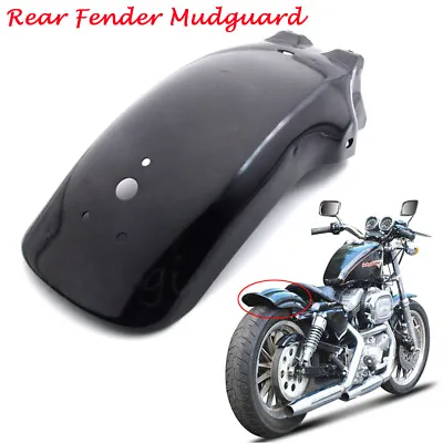 Rear Fender Motorcycle Mudguard Metal Black For Cruiser Bobber Cafe Racer Honda • $52.65