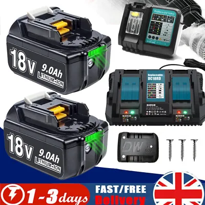 For Makita 18V Battery 9.0Ah 8.0Ah 6.0Ah BL1860 BL1830 BL1840 BL1850 / Charger • £18.99