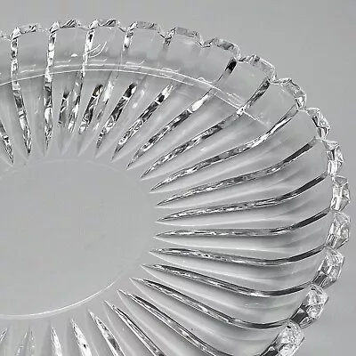 HTF MIKASA HIGH POINT Oval 12.25  CRYSTAL PLATTER Tray VTG 1980s CLEAR GLASS • $49.95