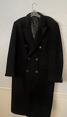 Vintage Burberry London Mens 100% Cashmere Winter Pea Coat Size R42 • $400