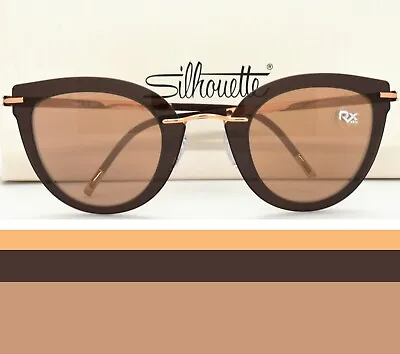£147.34 • Buy Silhouette Rx Sunglasses Explorer Line 8155 20 6252 Gold Brown