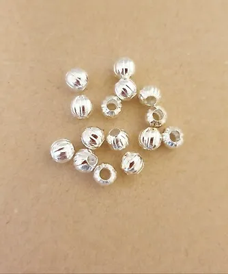 £3.29 • Buy  100 X Silver Round  Spacer Beads 6mm For Jewellery Making  
