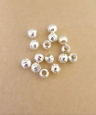 £3.29 • Buy  100 X Silver Round  Spacer Beads 6mm For Jewellery Making  