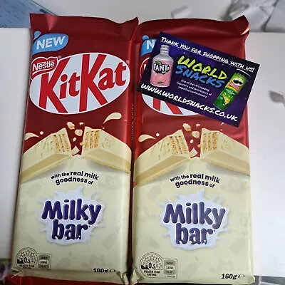 KitKat Milkybar Large 160g X2 Bars White Chocolate Australia Import New • £14.99
