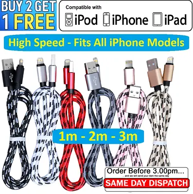 £3.39 • Buy Apple IPhone Fast Charger Sync USB Cable For 6 7 8 X XS XR 11 12 13 14 Pro IPad