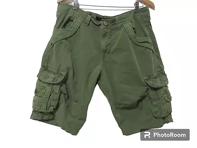 Sz 36 XRAY Jeans Green Cargo Shorts Men's Streetwear Utility Inseam 12  • $12.85