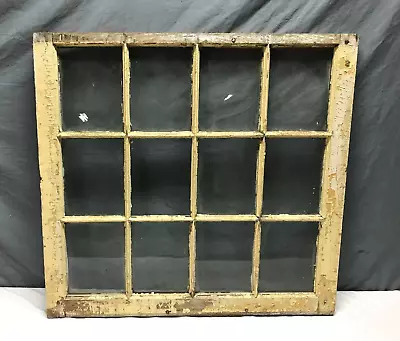 Antique Early 12 Lite Window Sash Old Shabby Vintage Chic Garden 31X33 306-24B • $99