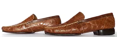 NICE! $1000+ MEZLAN PLATINUM Genuine Crocodile Alligator Loafers Boots Shoe 10.5 • $399.99