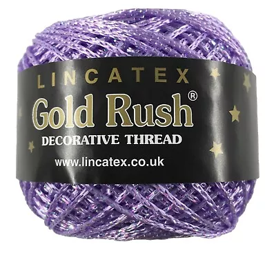 Glitter Lurex Thread Metallic Lincatex Gold Rush 80 Metre Balls Goldfingering • £2.99