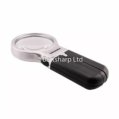 Hand Held Led Illuminated Magnifier Magnifying Glass 3X Magnification + Stand • £4.95