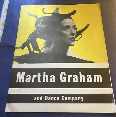 VINTAGE MARTHA GRAHAM AND DANCE COMPANY PROGRAM 1949 Theatre Choreography NYC • $18