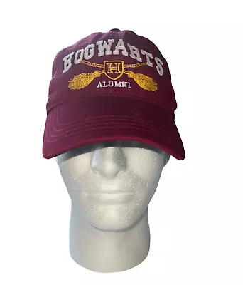 Harry Potter Hogwarts Alumni Hat Burgundy Adjustable Strapback • $8