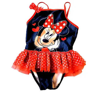 Disney Girls Size 4 Toddler Minnie Mouse One Piece Bathing Suit  • $3.99