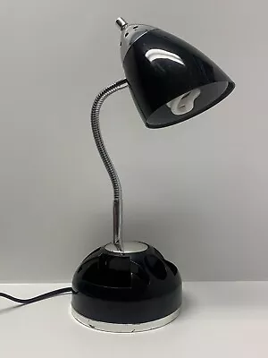 Black Bendable Gooseneck Lamp With Desk Organizer Base • $15.98