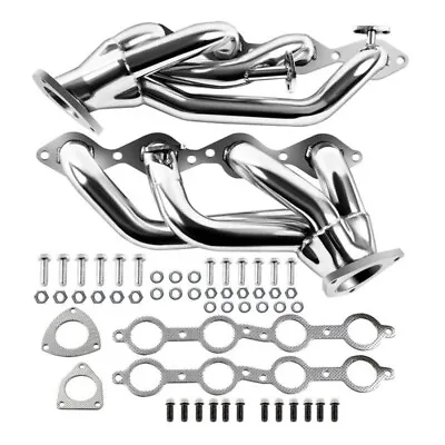 Stainless Polished Header Exhaust For 99-05 Chevy Silverado 1500/GMC Sierra 6.0L • $138.99